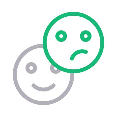 Gülen vektör renk çizgisi simgesi