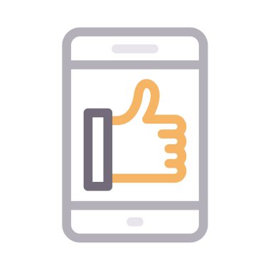 reaksiyon vektörü renk çizgisi simgesi