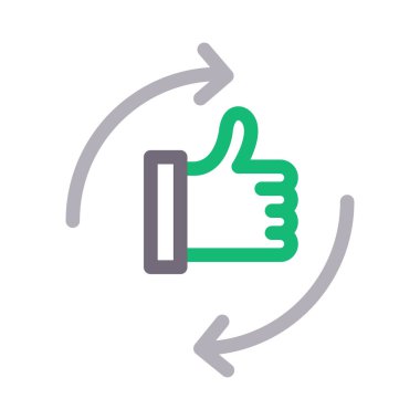 Tamam vektör renk çizgisi simgesi