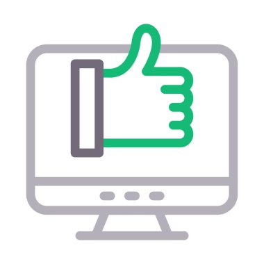 favori vektör renk çizgisi simgesi