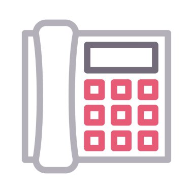 telefon vektörü renk çizgisi simgesi