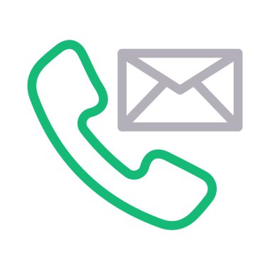 telefon vektörü renk çizgisi simgesi