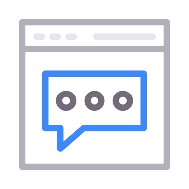 ileti vektör renk çizgisi simgesi