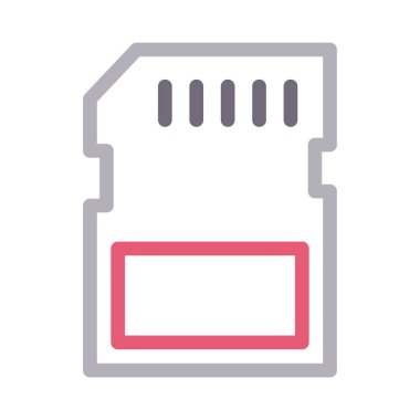 çip vektör renk çizgisi simgesi