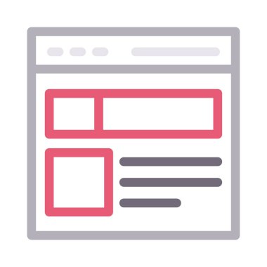 tarayıcı vektör renk çizgisi simgesi