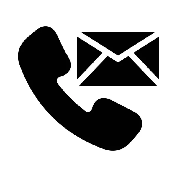 Telefoon Vector Glyph Platte Pictogram — Stockvector