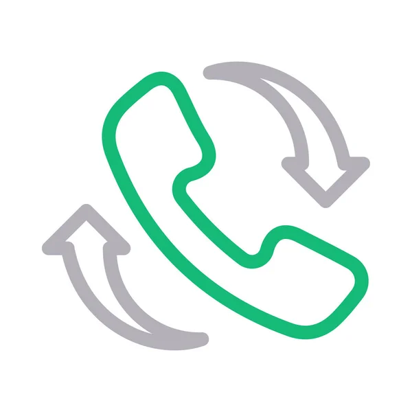 telefon vektörü renk çizgisi simgesi