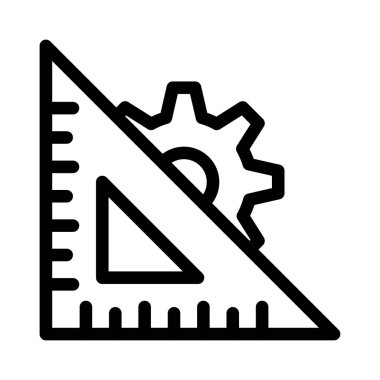 vektör ince çizgi simgesini ölç