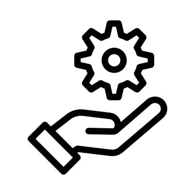 çark vektörü ince çizgi simgesi