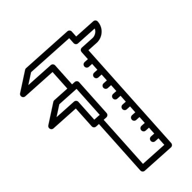 vernier vektör ince çizgi simgesi