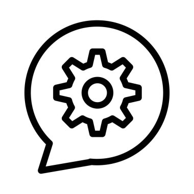 dişli vektör ince çizgi simgesi