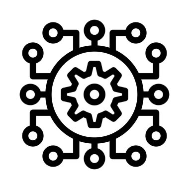 yapay vektör ince çizgi simgesi