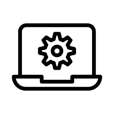 çark vektörü ince çizgi simgesi