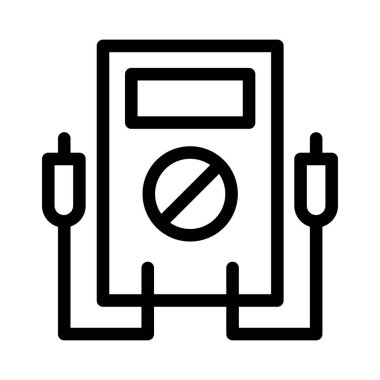 ampere vektör ince çizgi simgesi