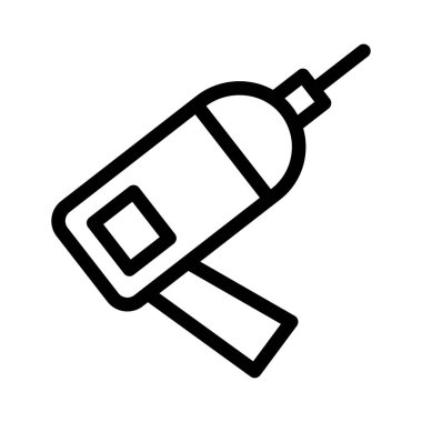 makine vektörü ince çizgi simgesi