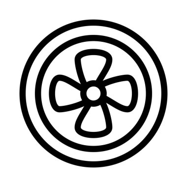 üfleme vektörü ince çizgi simgesi