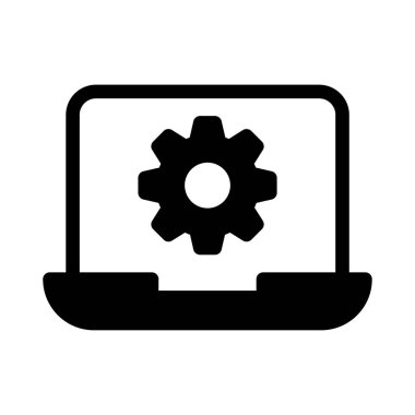 Cogwheel vektör glifleri düz simge