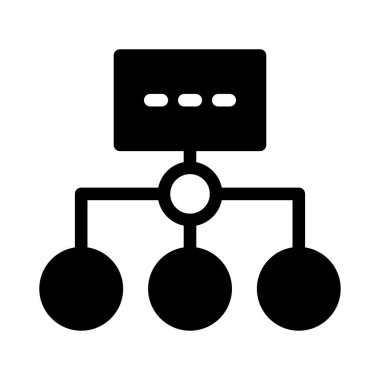 bağlantı vektörü glyph düz simgesi