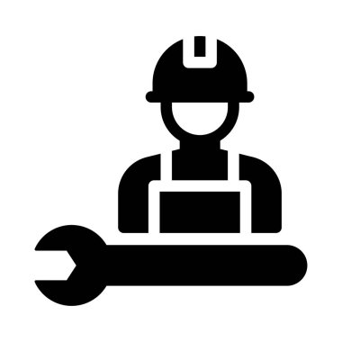 Mühendis vektör düz simgesi