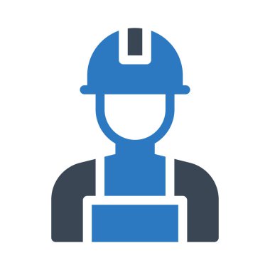 işçi vektör renk simgesi