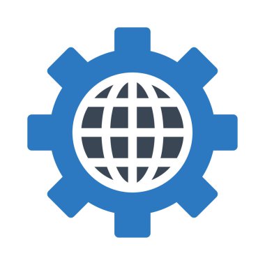 dişli vektör renk simgesi