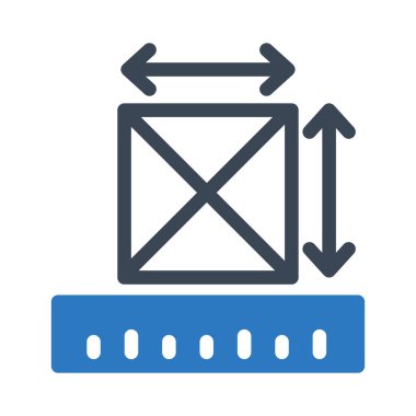 Vektör kabartma renk simgesini ölç