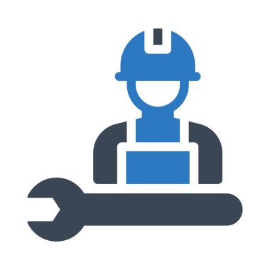 Mühendis vektör renk simgesi