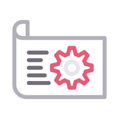 dişli vektör renk çizgisi simgesi