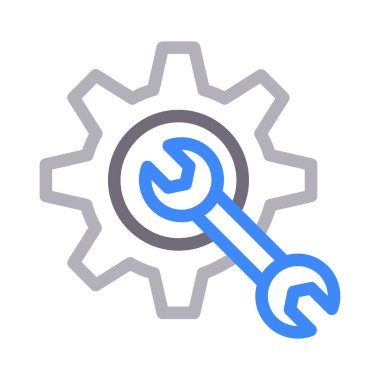 dişli vektör renk çizgisi simgesi