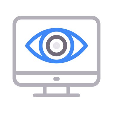 göz vektörü renk çizgisi simgesi