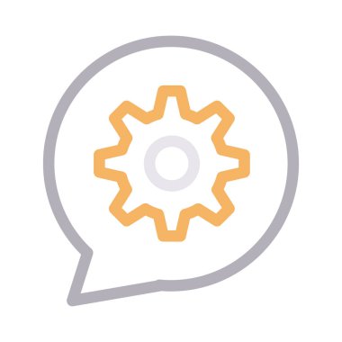 dişli vektör renk çizgisi simgesi