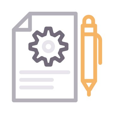 mühendislik vektör renk çizgisi simgesi