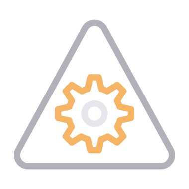 cogwheel vektör renk çizgisi simgesi