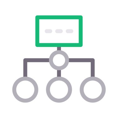 bağlantı vektörü renk çizgisi simgesi