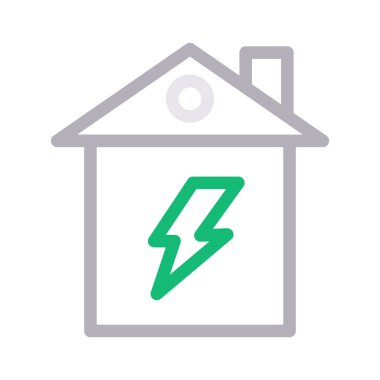 güç vektörü renk çizgisi simgesi