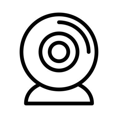 kamera vektörü ince çizgi simgesi