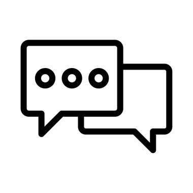 mesaj vektörü ince çizgi simgesi