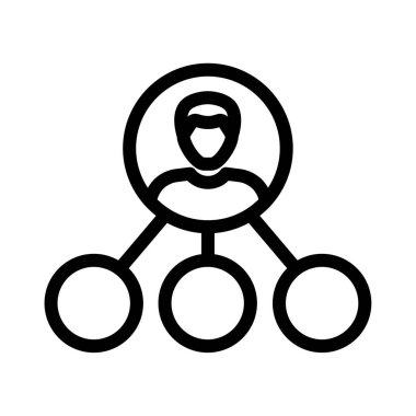 bağlantı vektörü ince çizgi simgesi