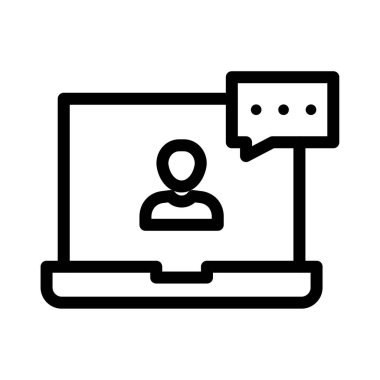 yorum vektörü ince çizgi simgesi