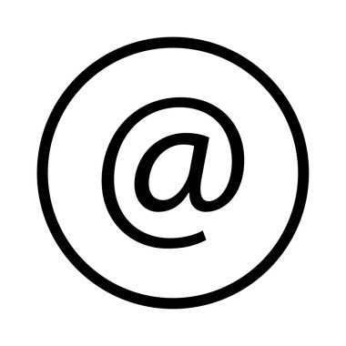 e-posta vektörü ince satır simgesi