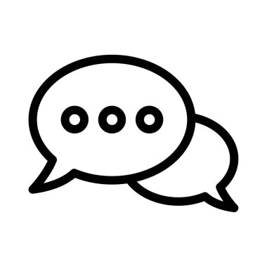 tartışma vektörü ince çizgi simgesi