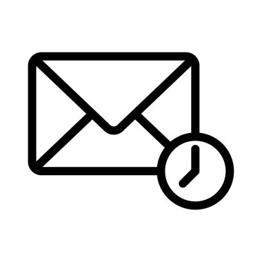 zaman vektörü ince çizgi simgesi