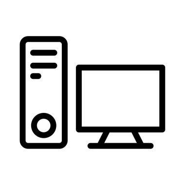 PC vektör ince çizgi simgesi