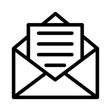 mesaj vektörü ince çizgi simgesi