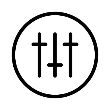 Karıştırıcı vektörü ince çizgi simgesi