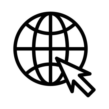 bağlantı vektörü ince çizgi simgesi