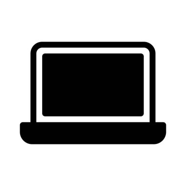 dizüstü bilgisayar vektörü glyph düz simgesi
