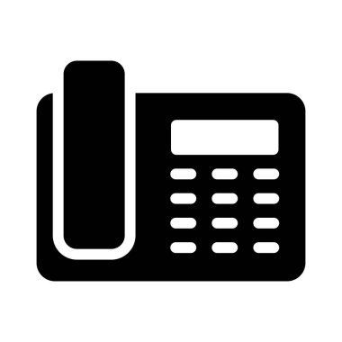 telefon vektörü glyph düz simgesi