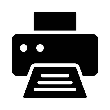 yazdırma vektörü düz simgesi