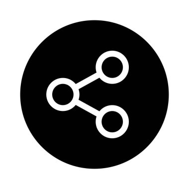 bağlantı vektörü glyph düz simgesi